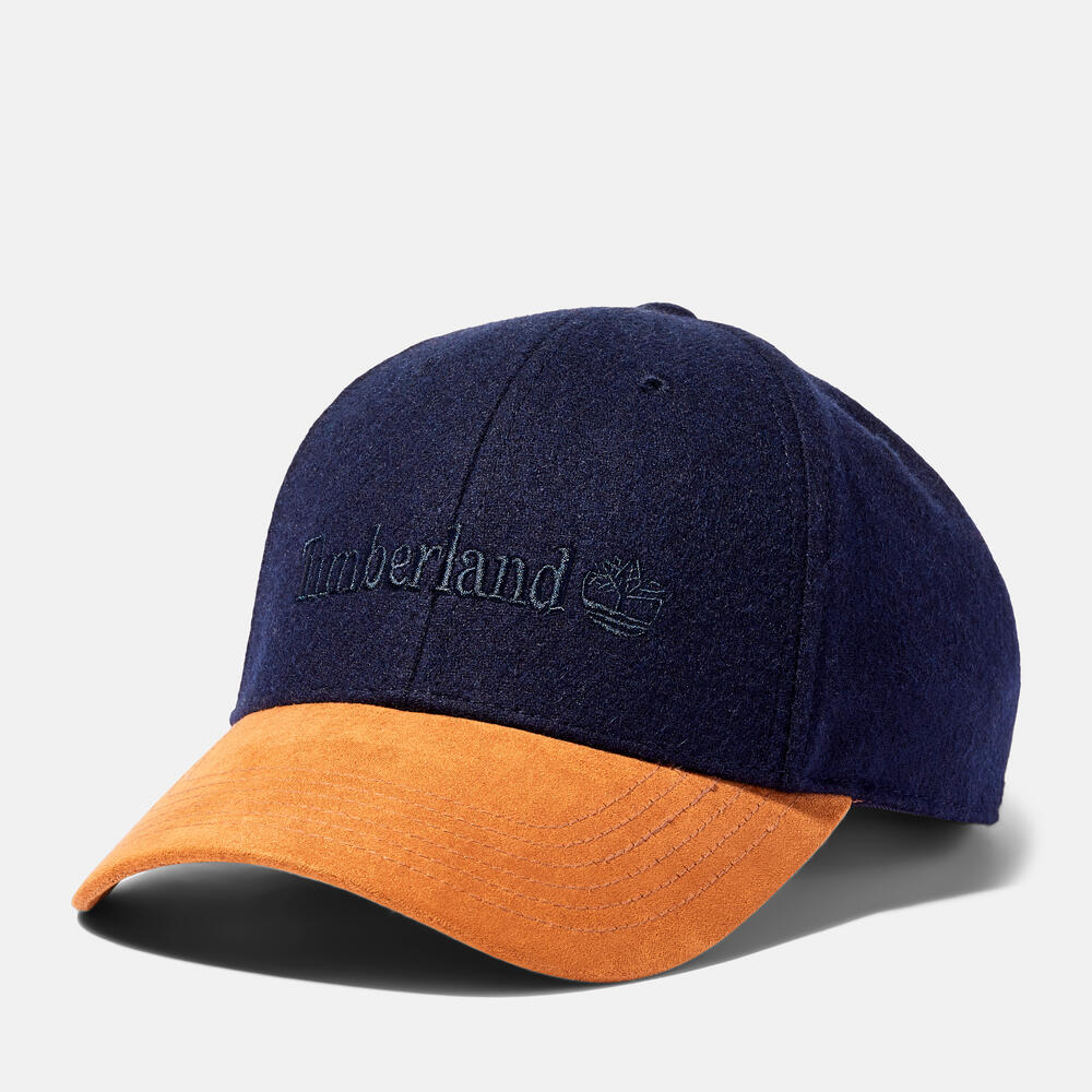 Wool Basket Ball Cap For Men In Navy – Pair