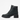 Women's black 6-inch ankle boot with premium waterproof nubuck leather upper, lace-up closure, cushioned footbed, square heel, and a lugged rubber outsole.