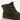 Womens boot in khaki full-grain leather with a lace-up closure, cushioned footbed, and contrasting white rubber sole with lug tread.